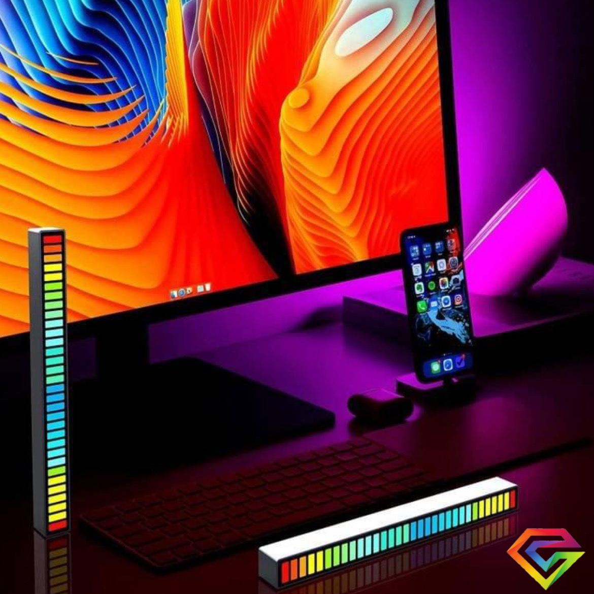 Luz Led Rítmica Activada Por Sonido Para Auto, Pc Y Set Up