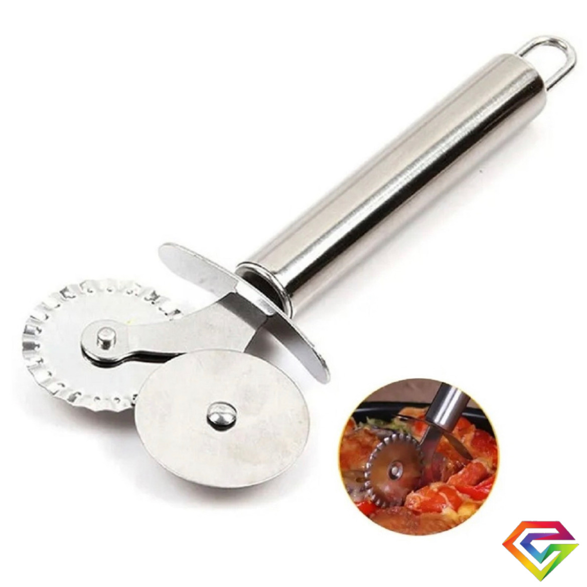 Cortador Para Pizzas Rueda Corta Pizza Masas Acero Cocina