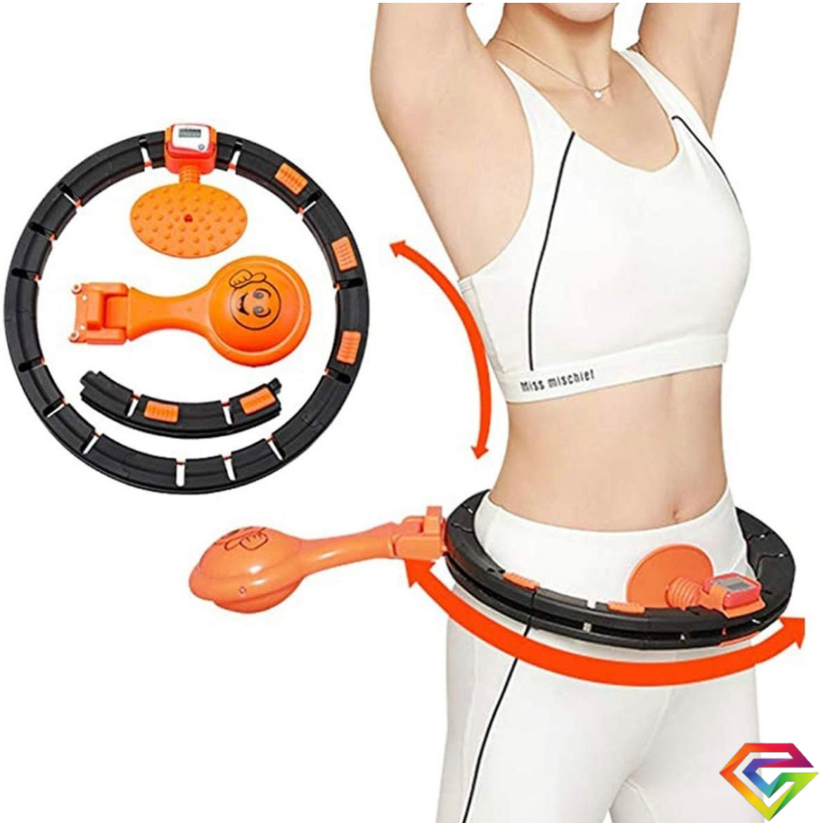 Aro Fitness Smart Hula Hoop Ajustable Marca Vueltas Training