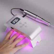 Torno Inalambrico + Lampara Uv Led 3 En 1 Para Manicure