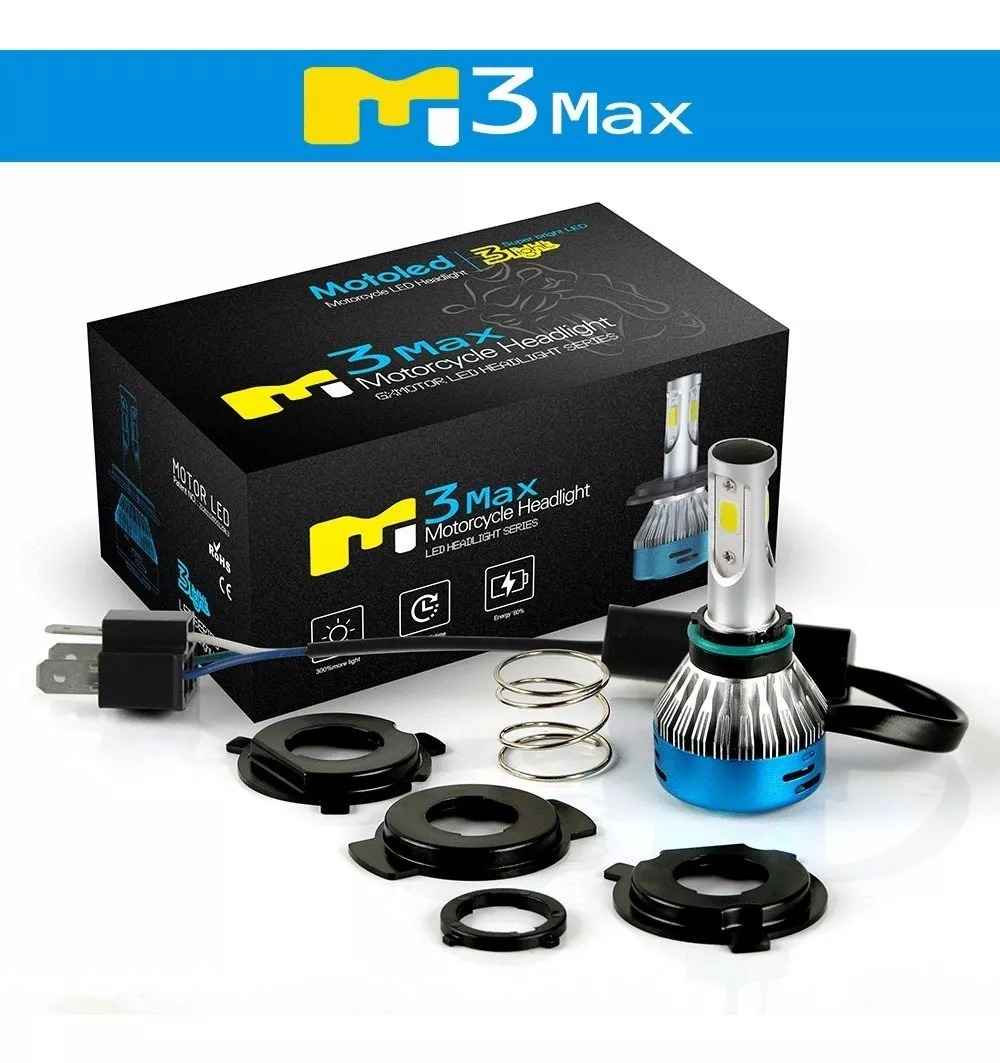 Ampolleta Luz Led De Moto M3max H4 Brillante