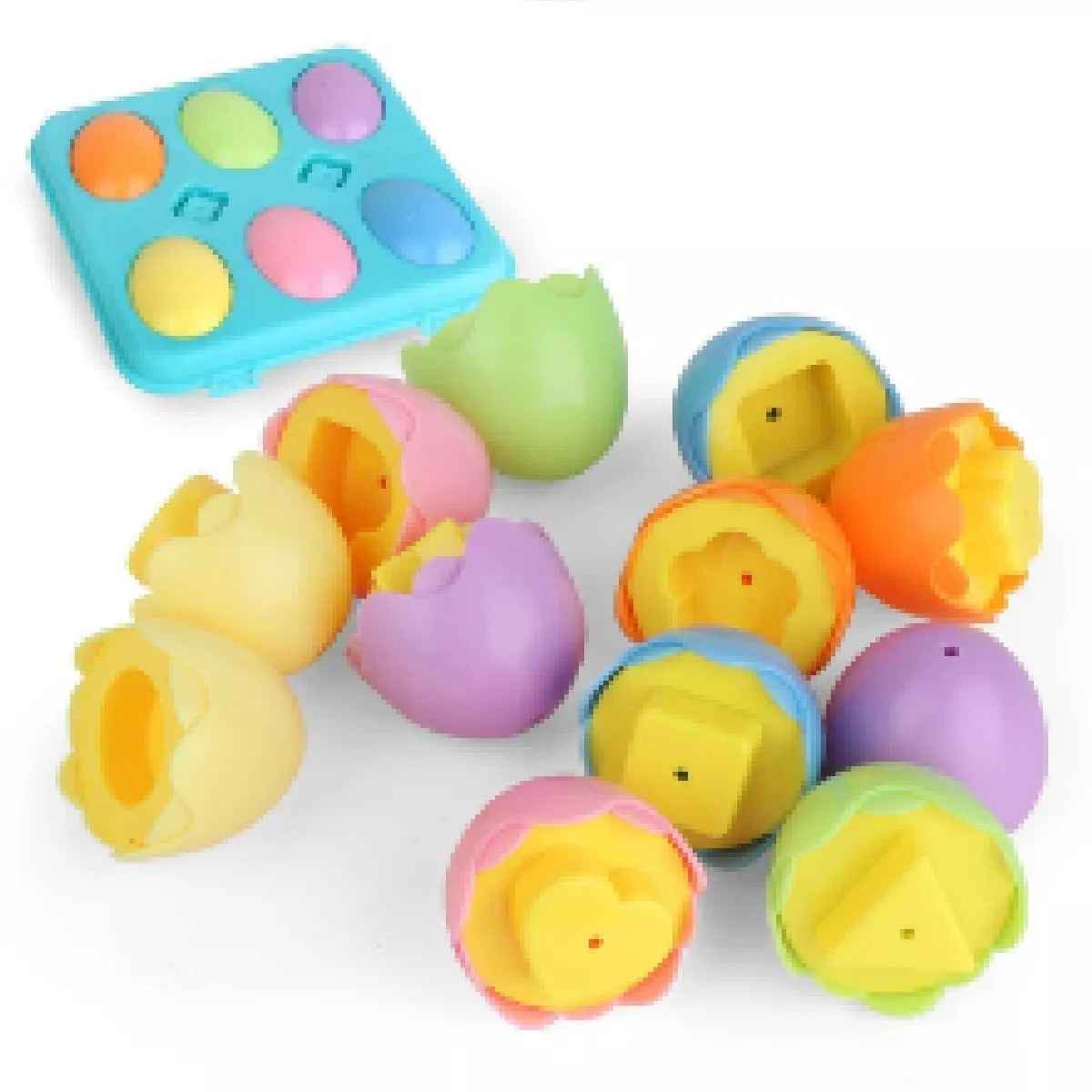 Juguete Para Niños Huevos Montessori Con Colores Y Formas