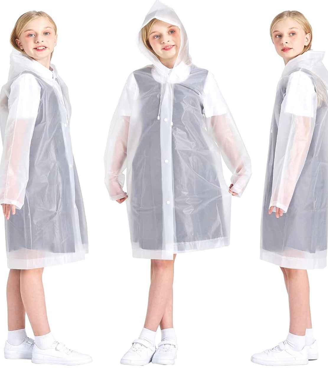 Capa Poncho Niño Impermeable Lluvia Viento Gorro