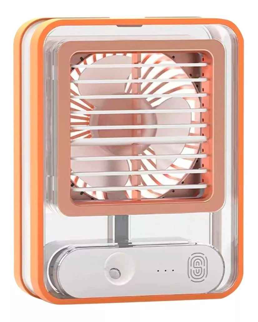 Mini Ventilador De Carga Usb Luz De Agua De Pulverización