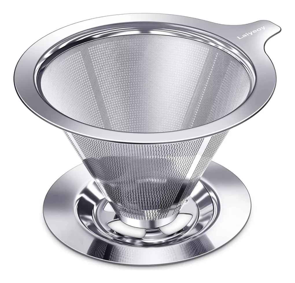 Filtro De Goteo Para Cafetera De Doble Capa De Acero Inoxida