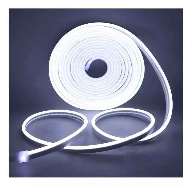 Cinta Neón Led Flexible 5m- 12v Luz Blanca + Transformador