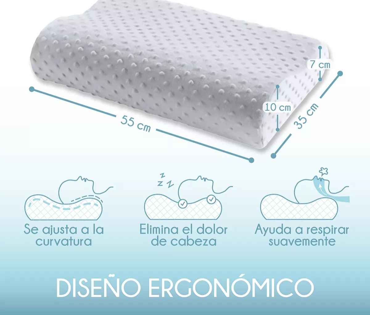 Almohada Ortopédica Cervical Terapéutica Con Memoria