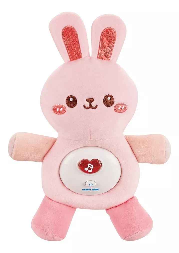 Juguete Conejito Sonajero Con Luces Música Y Colgador Niños