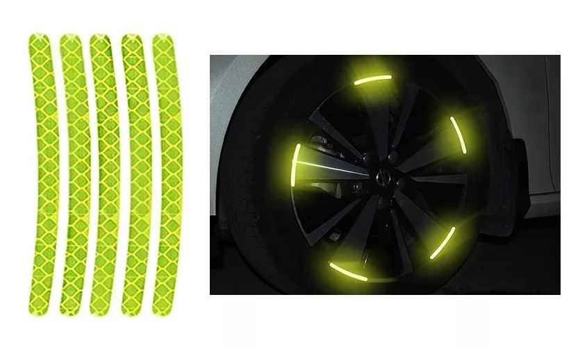 Pegatinas Reflectantes X14 Para Llantas Auto Moto Bicicleta