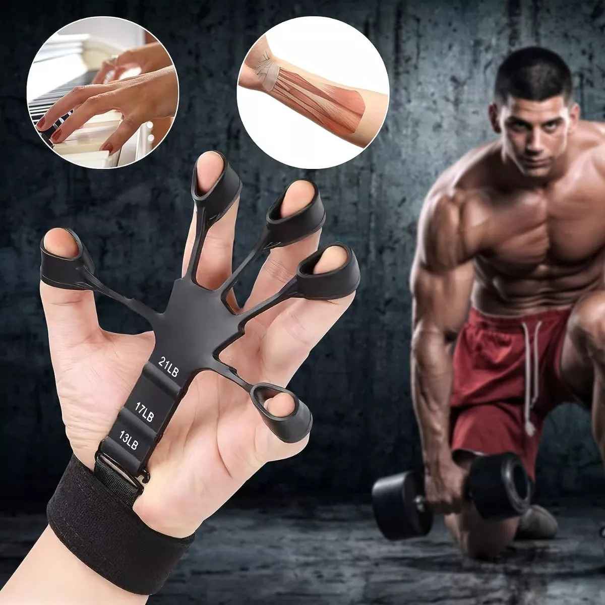 Ejercitador De Dedos Mano, Fortalecedor De Dedos Agarre