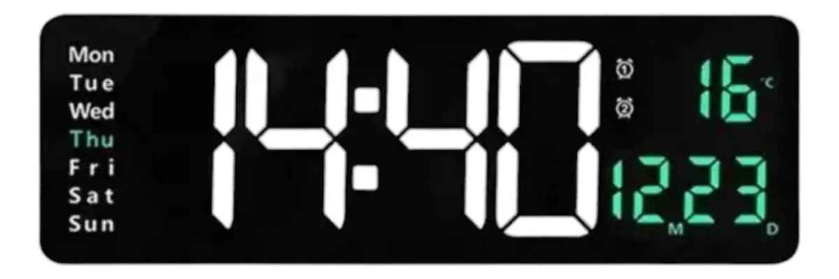Reloj De Pared Digital Decorativo Led Pantalla Grande
