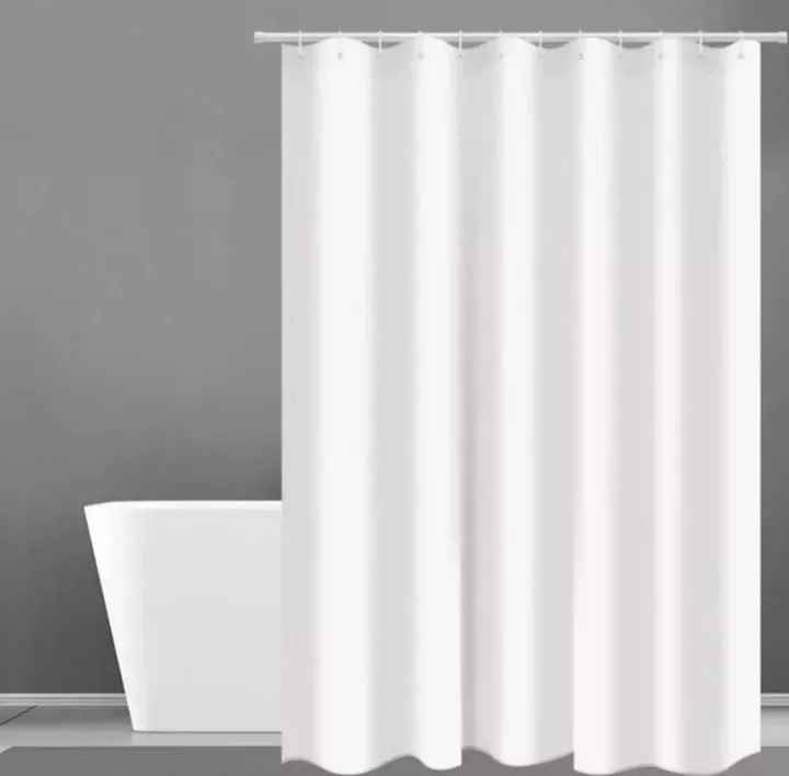 Cortina Baño Impermeable 180x180 Cms + 12 Ganchos