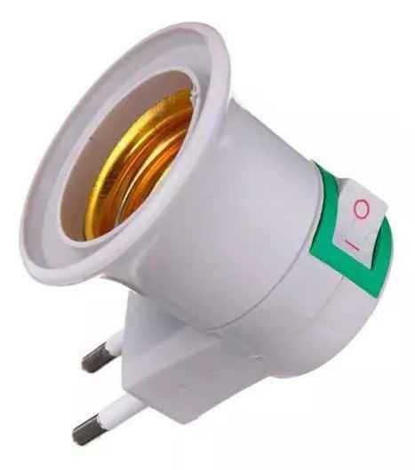 Adaptador de enchufe para lámpara Bivolt E27