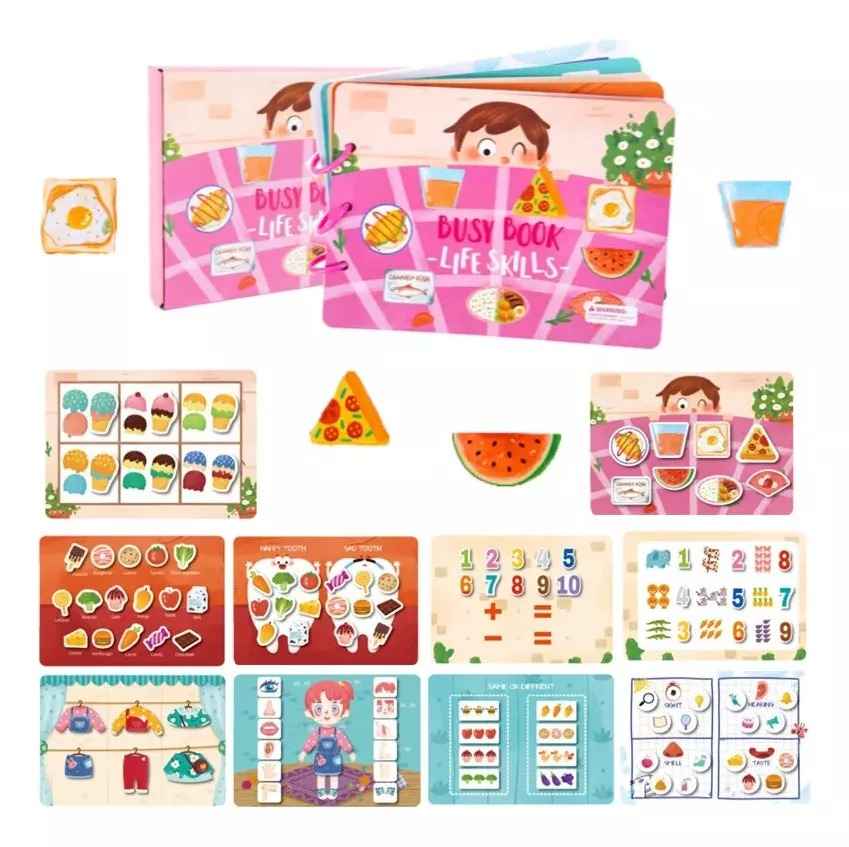 Libro Sensorial Montessori Didáctico Con Velcro Para Niños