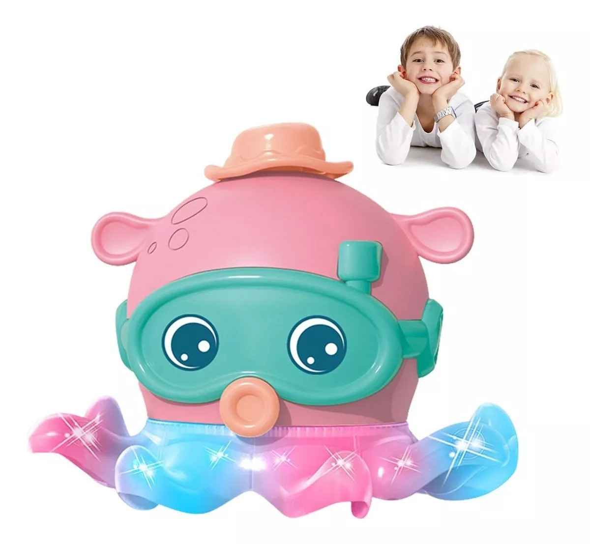 Juguete Sensor Movimiento Pulpo Electrico Con Música Y Luce Personaje