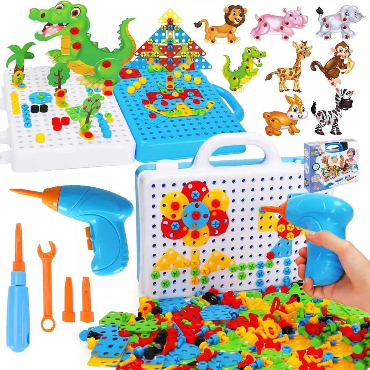 Maleta Interactiva De Herramientas Para Niños - 258 Piezas