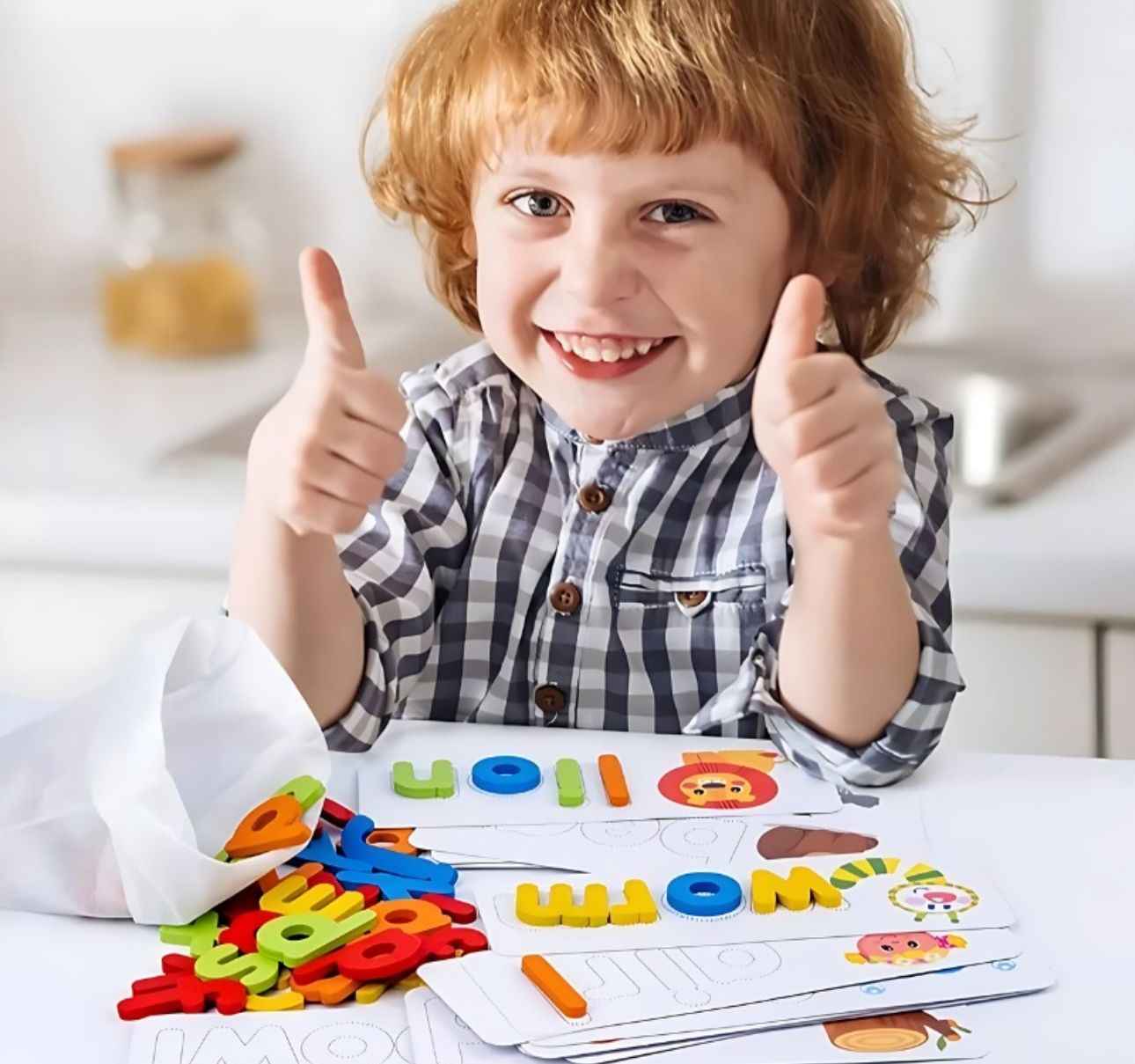 Leer Y Escribir Juego De  palabras De Deletreo Montessori