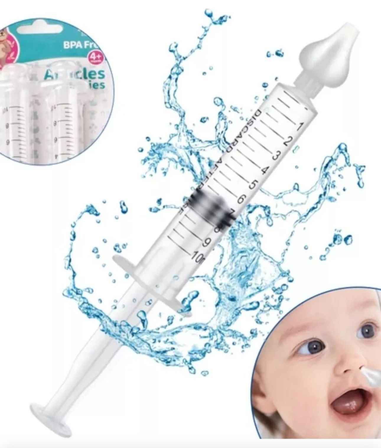 Pack 2 Limpiadores Nasal, Lavado Nasal, Aspirador Bebé