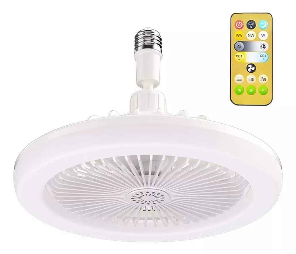 Ventilador De Techo Con Luz Led Control Remoto Soquete E27