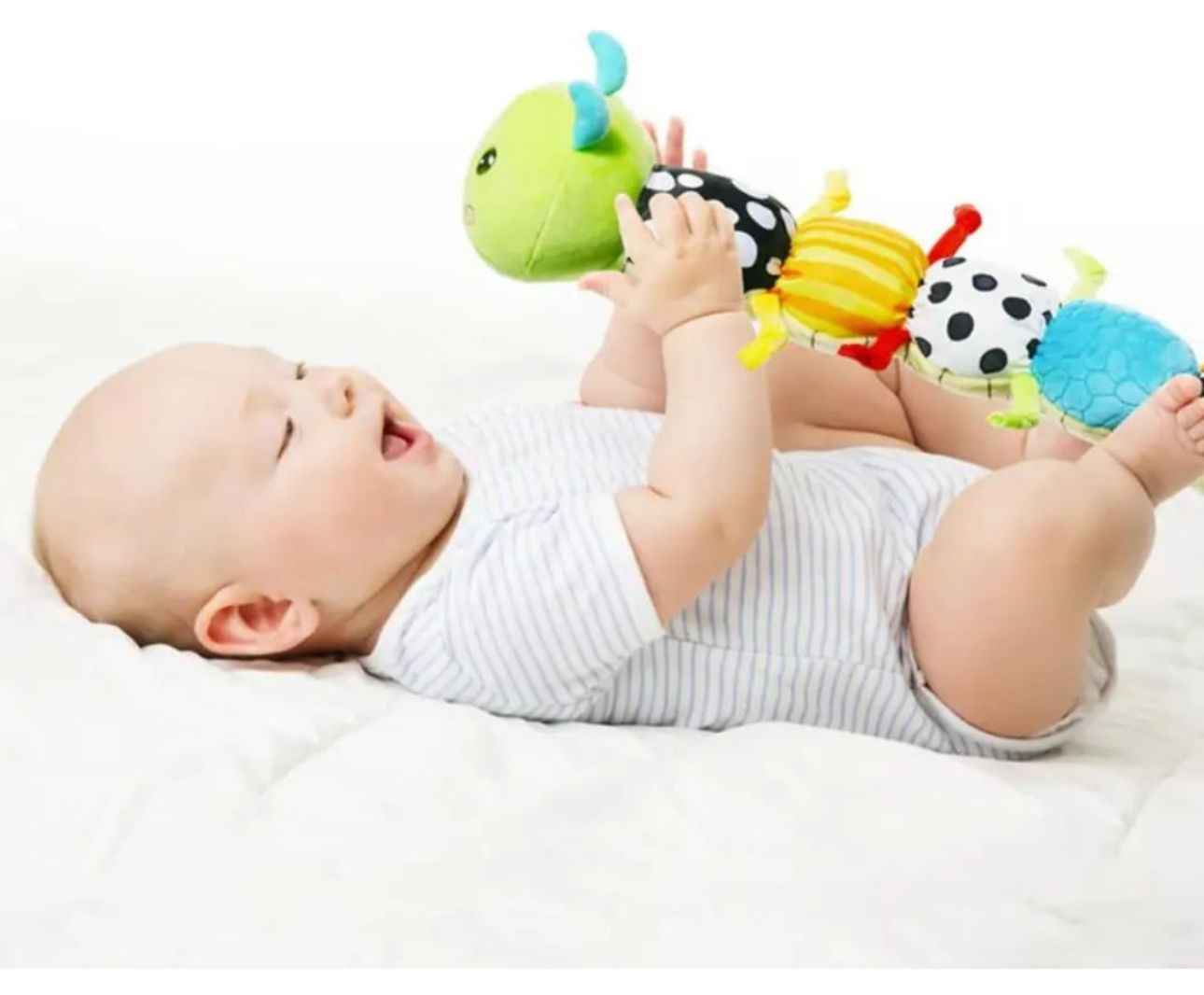 Peluche Gusano Sensorial Oruga Niños Multicolor Infantil