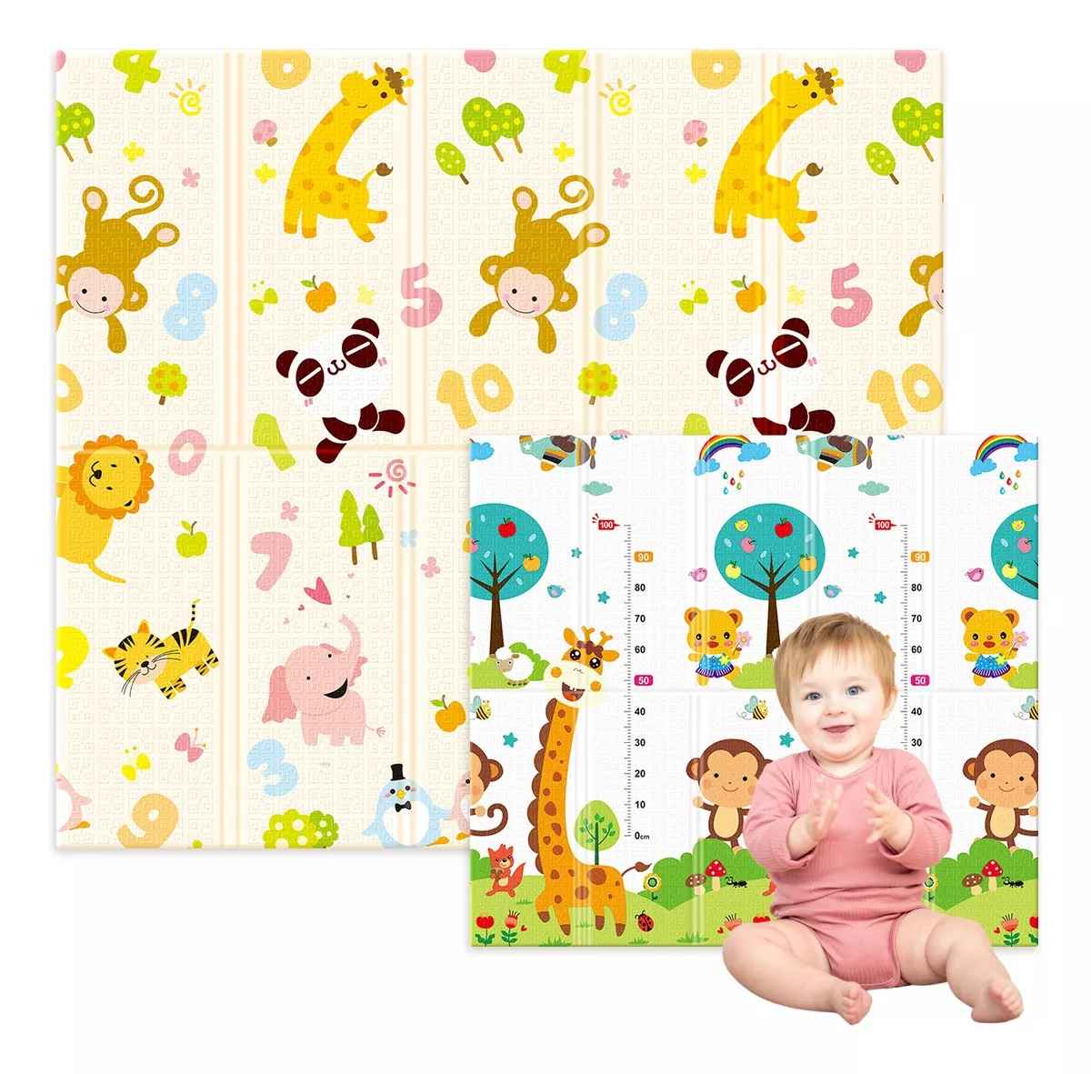 Alfombra Antigolpes Niños Bebes Plegable Con Bolso 180x200cm