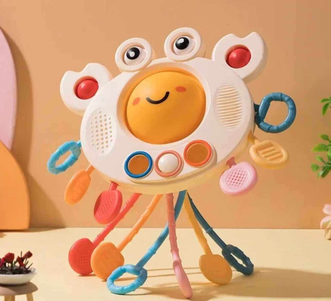 Juguete Cangrejo Sensorial Para Bebe Mordedores