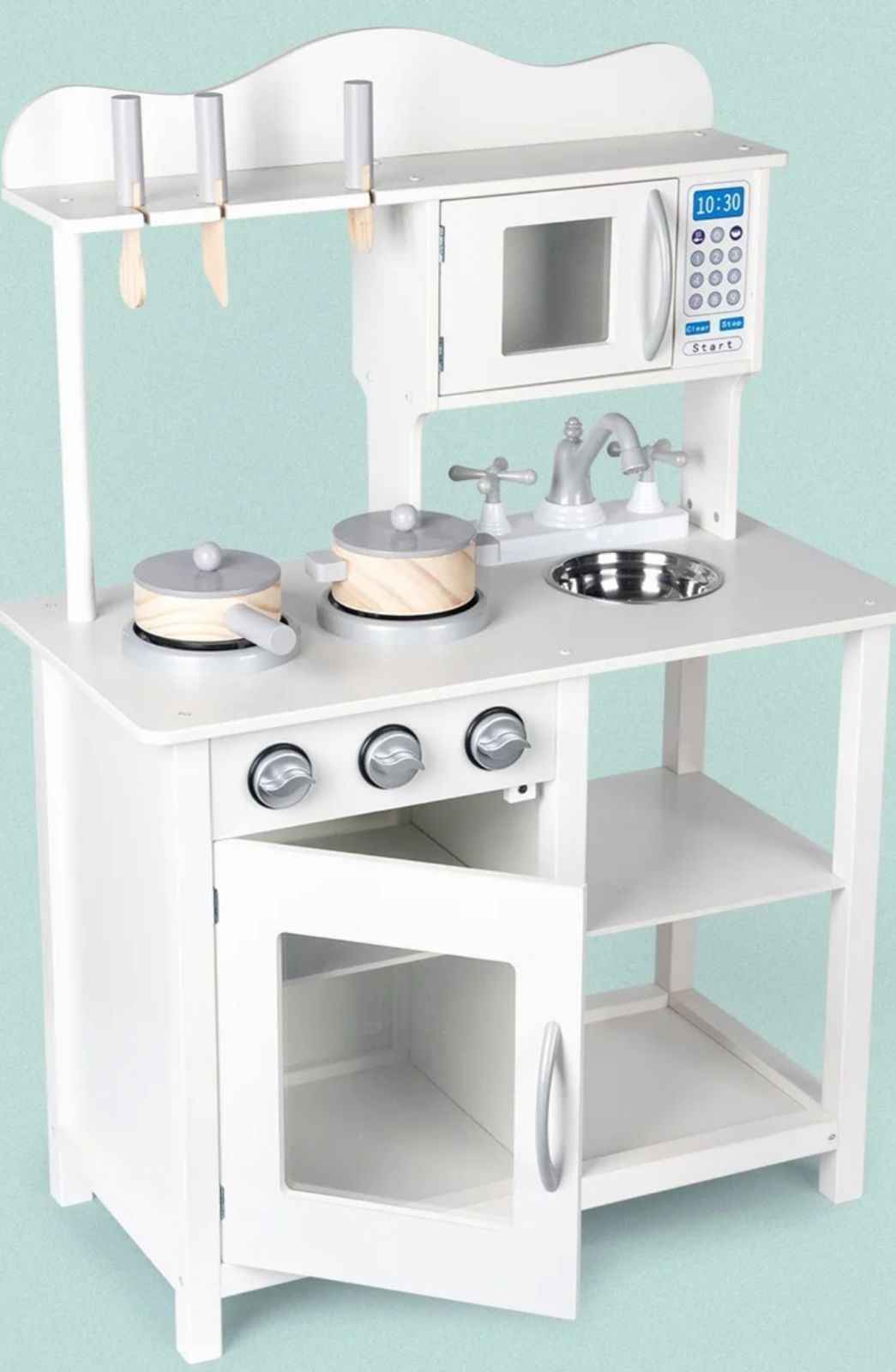 Cocina De Madera Para Niños Y Niñas Con Horno De Juguete