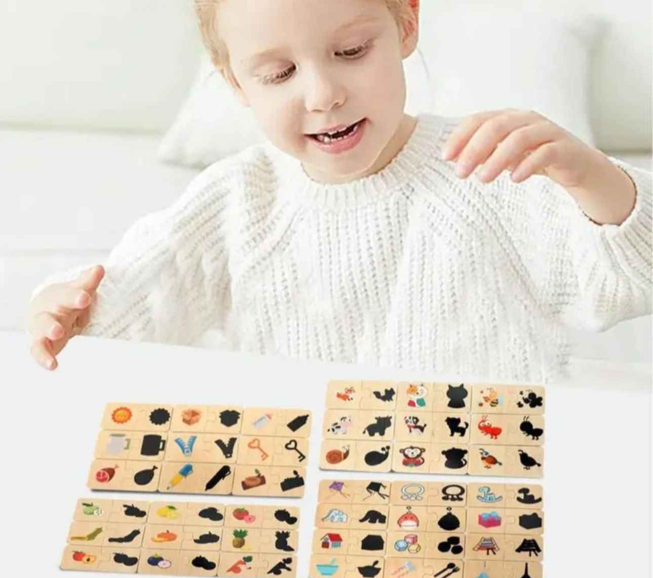 Juego Didáctico Conoce Figuras Y Sombras - Madera - Niños