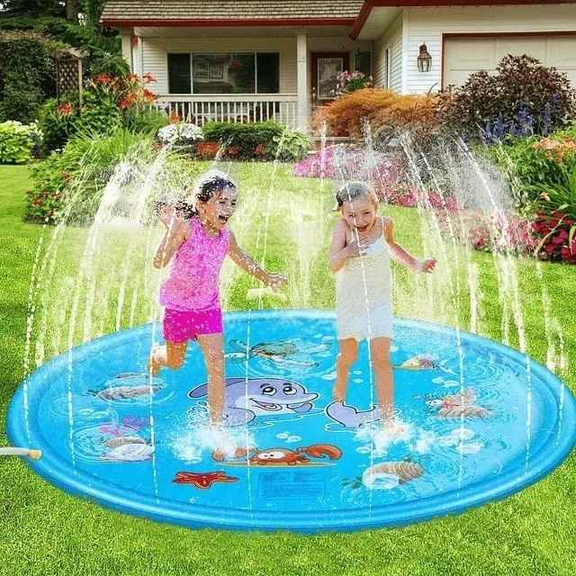 Alfombra De Agua 170 Cm Piscina A Chorros Cascada Niños