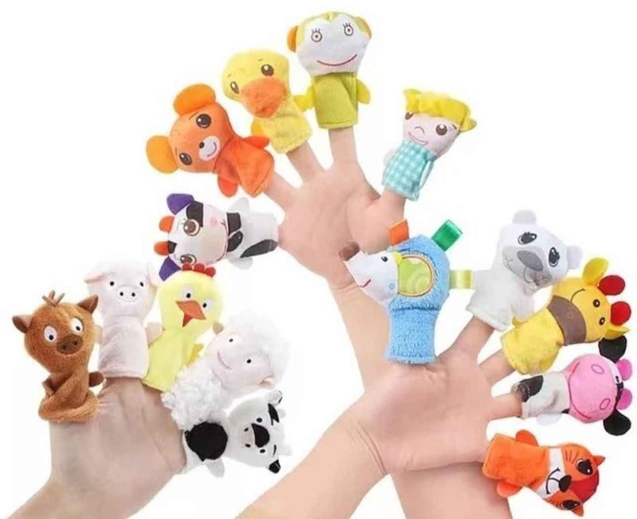 Familia Dedo Títeres Didacticos Papá Dedo Bebé Dedo 5 pz