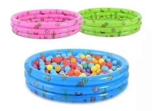 Piscina Inflable Plástico 3 Anillos 120 Niños Verano