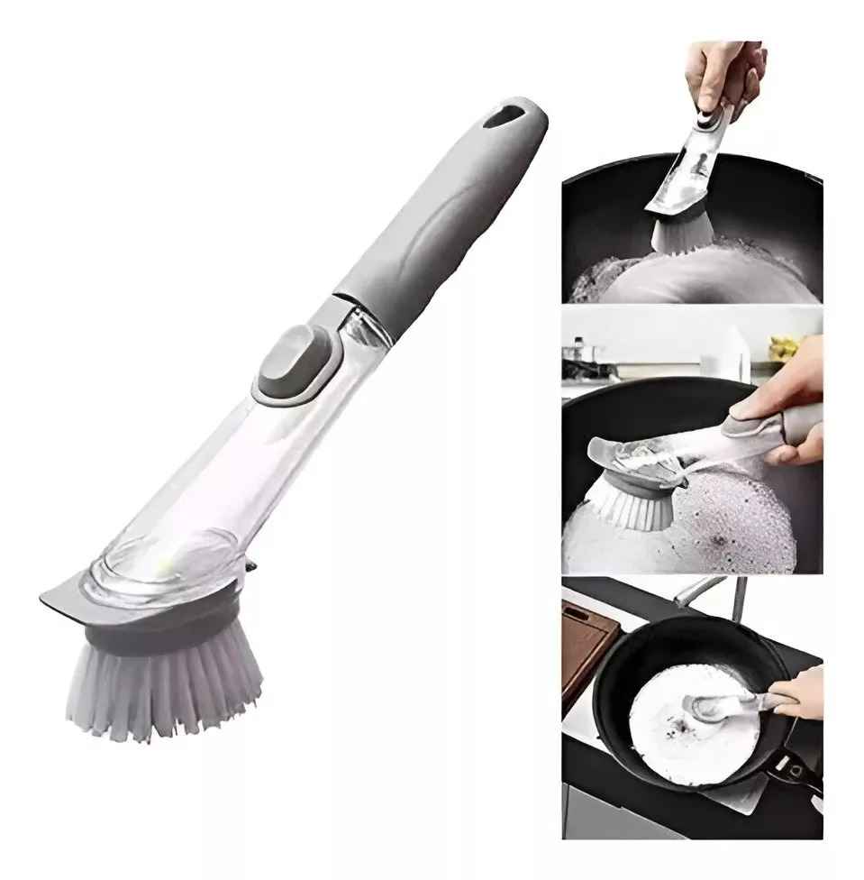 Cepillo Dispensador Liquido Lava Loza Lavaplatos