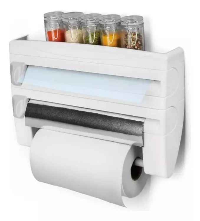 Portarrollo Dispensador Triple Cocina Alusa Film Nova