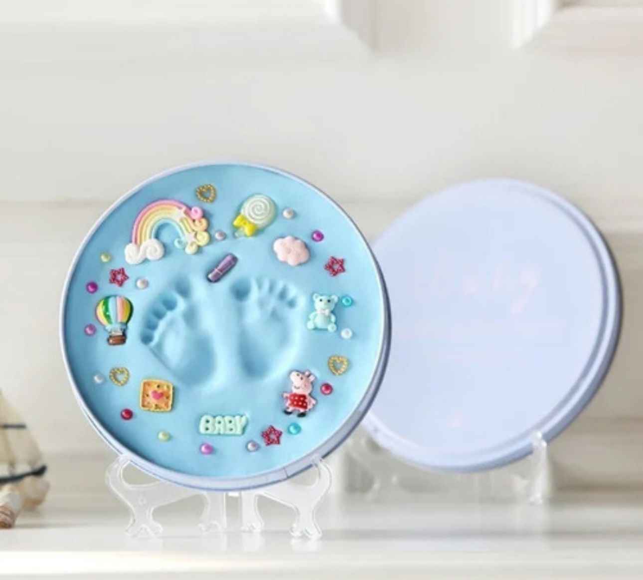 Kit Molde De Arcilla Para Grabar Huella De Bebé