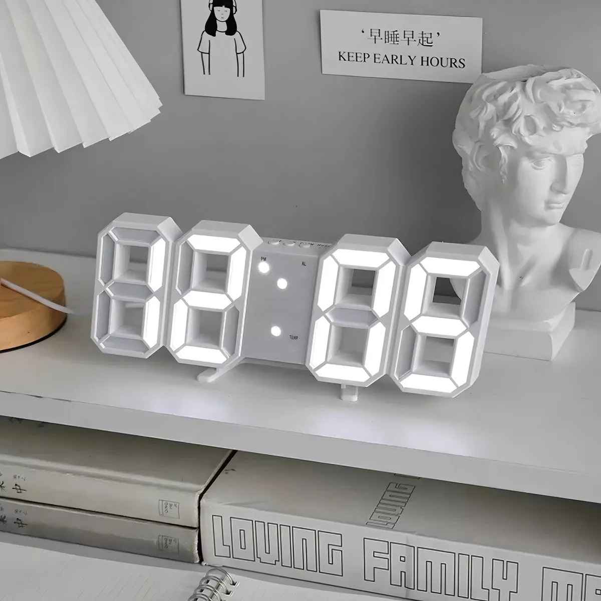 Reloj de mesa digital LED Gamer