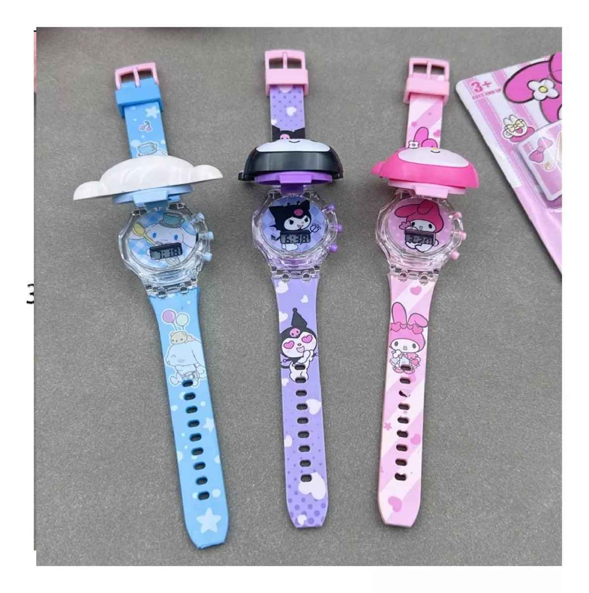 Reloj Juguete Kuromi Con Luz Led Y Musica Regalo