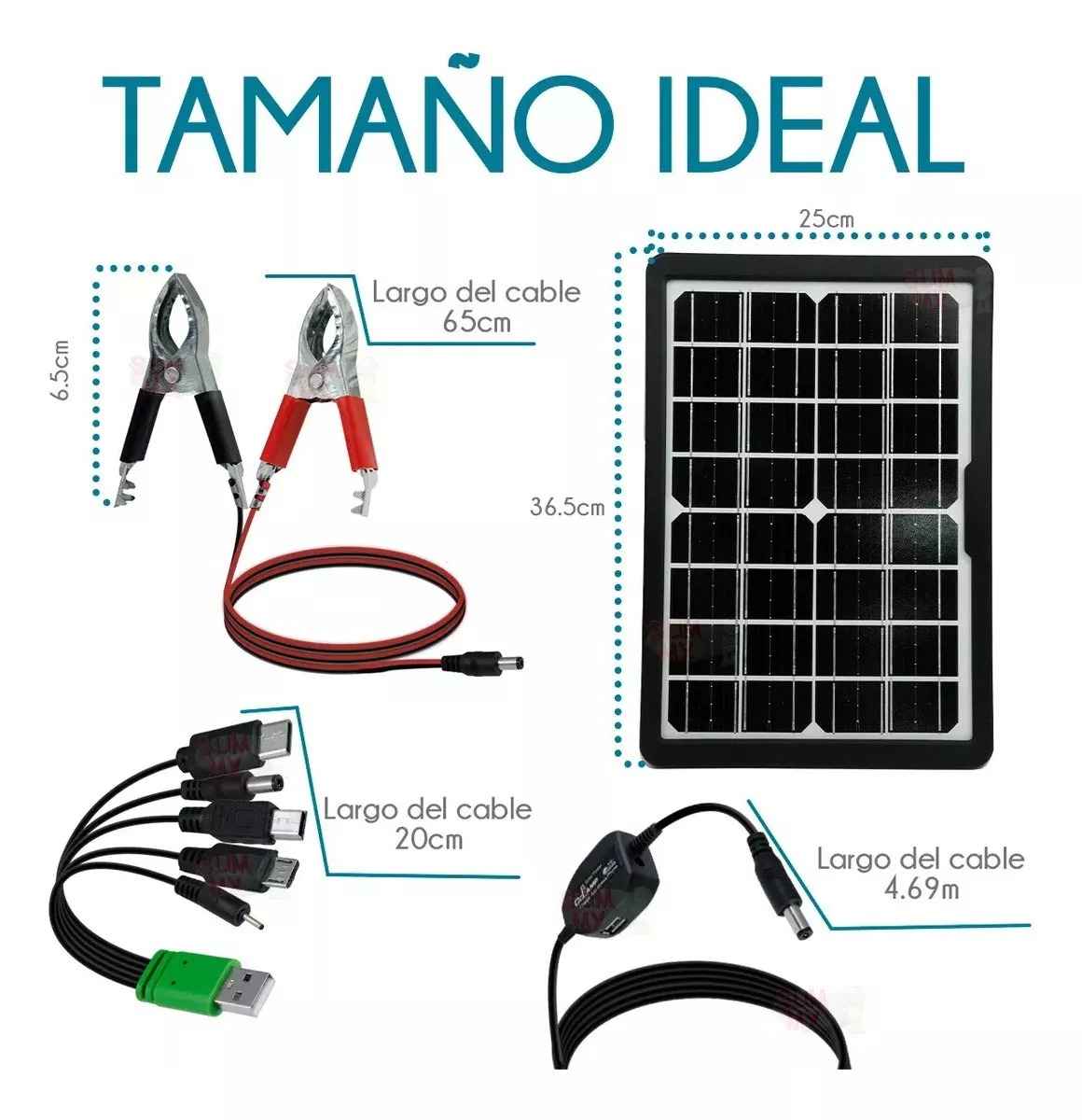 Panel Solar Multifuncional Carga Usb 12w Portatil