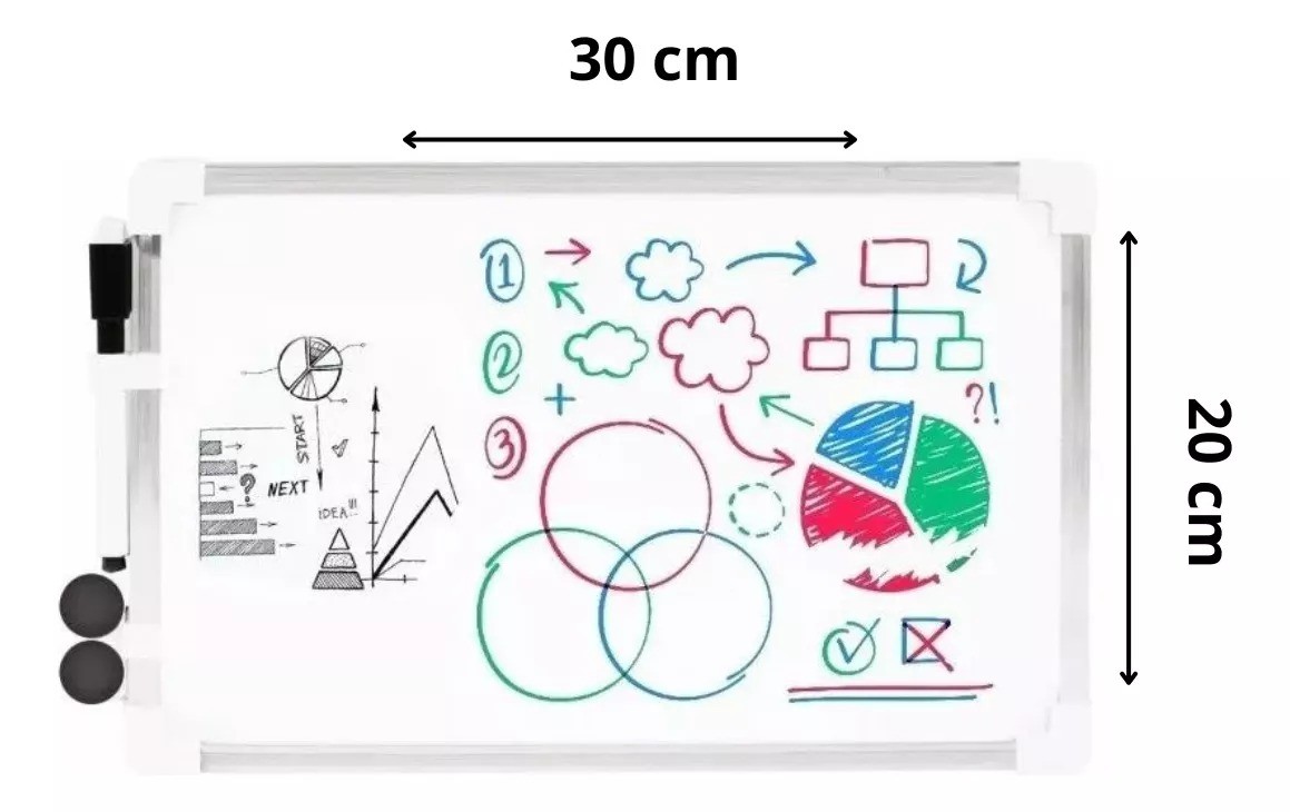 Pizarra Acrílica Blanca Magnética 20x30cms