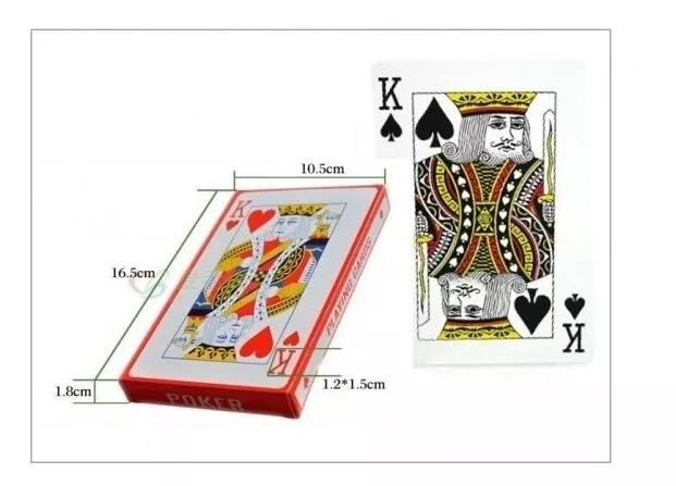 Mazo de cartas Ingles Tamaño Jumbo De 10x16cms,Cartas Gigante