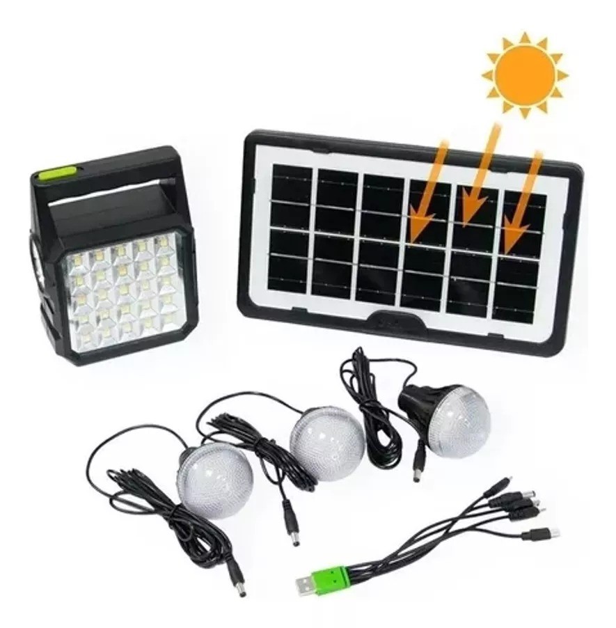 Kit Energía Solar Generador De Energía 3 Ampolletas