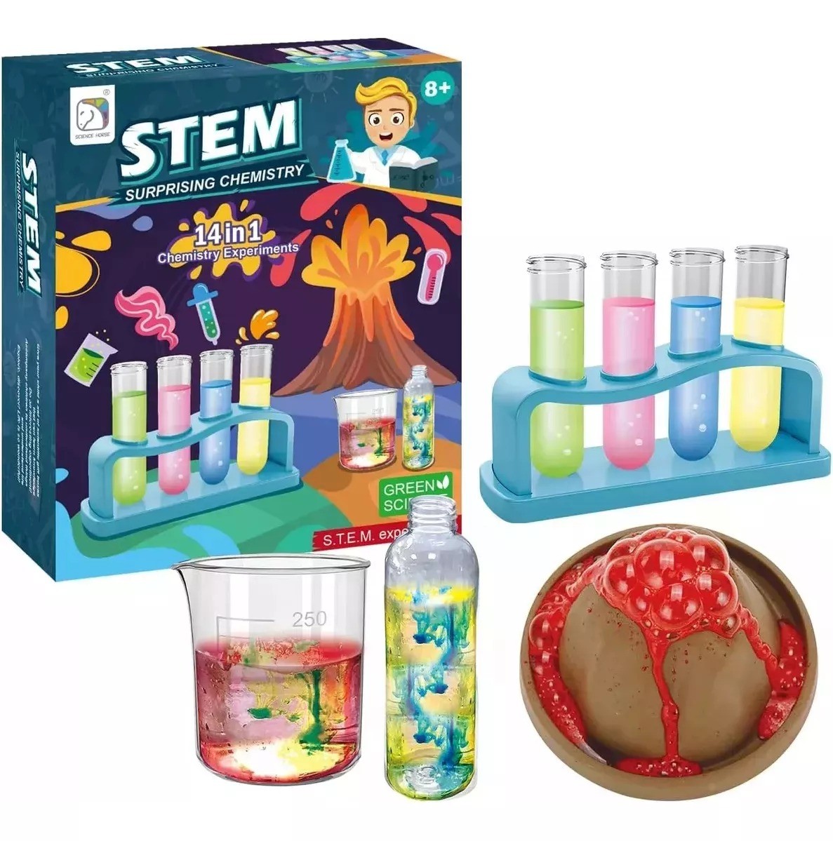 Kit Juegos Química Ciencia 14 En 1 Stem Educativo