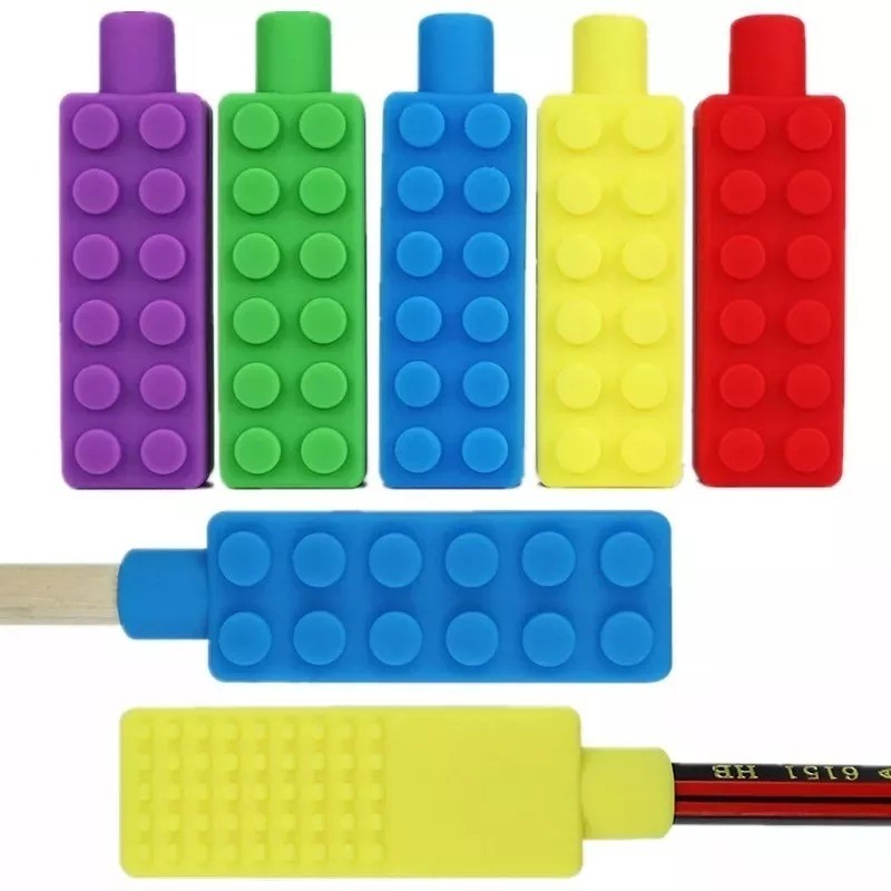 Mordedor Sensorial Para Lápiz Silicona Libre De Bpa