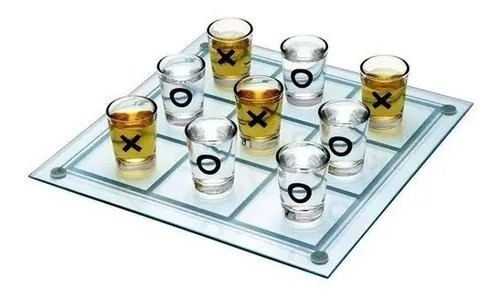 Juego De Bebida Shots Gato Tres En Raya, Vasos De Chupito