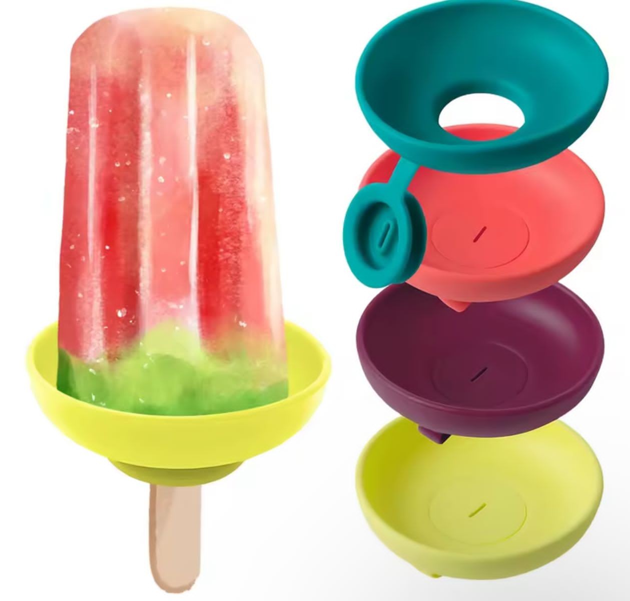 Soporte de silicona antigoteo para paletas protector portátil reutilizable para helados para niños