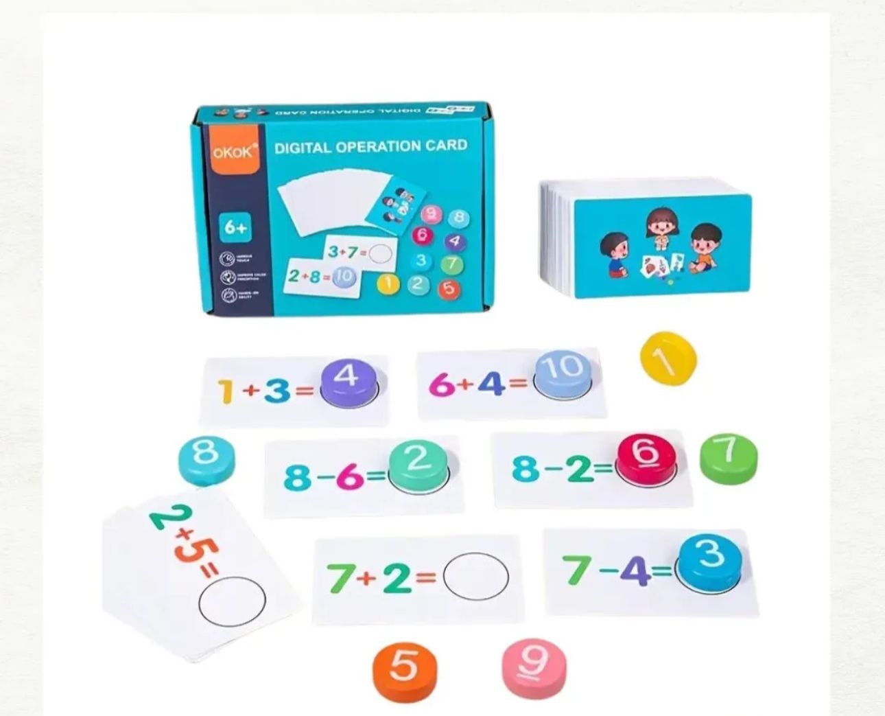 Juego De Madera Didactico Aprender Matematica Sumar Y Restar