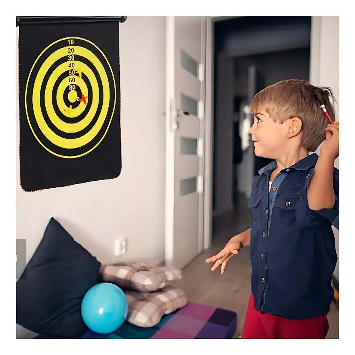 Tablero Dardos Magnético Doble Cara Adulto Niños