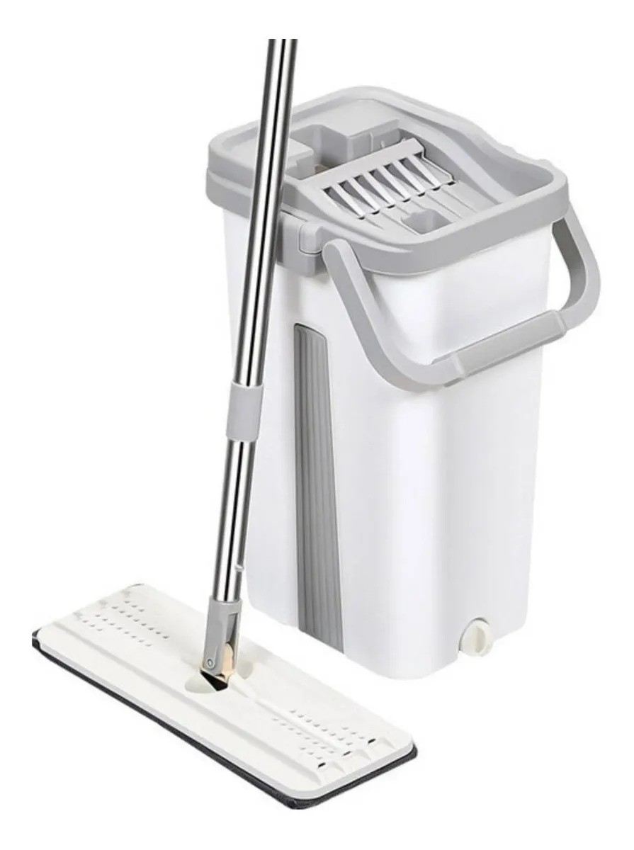 Set Mopa De Microfibra Con Cubeta De Limpieza De Pisos