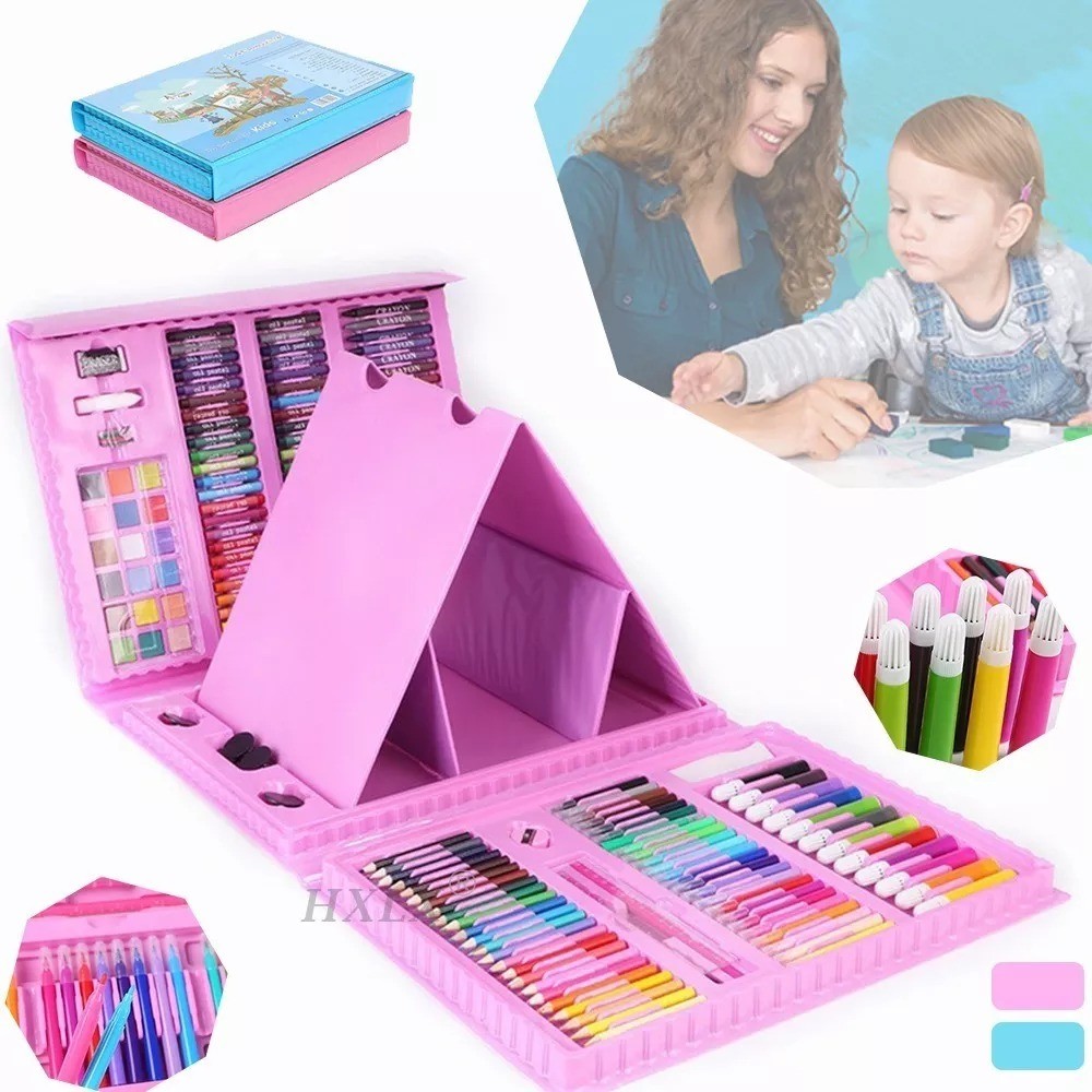 Piezas De Arte Para Niños Kit Set De Dibujo Portátil Pintar