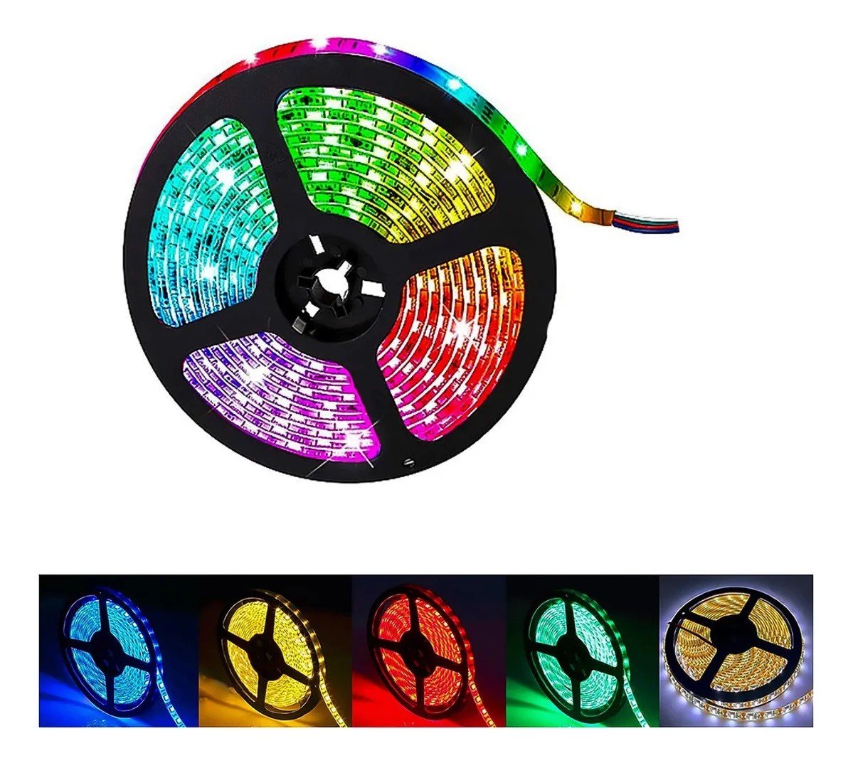 Cinta Led Rgb Rollo 5 Metros Con Control Multicolor