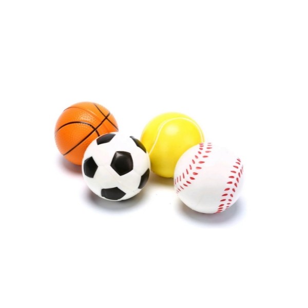 4 X Pelota Deportes Anti Estrés Espuma 7cm Sorpresa Variado